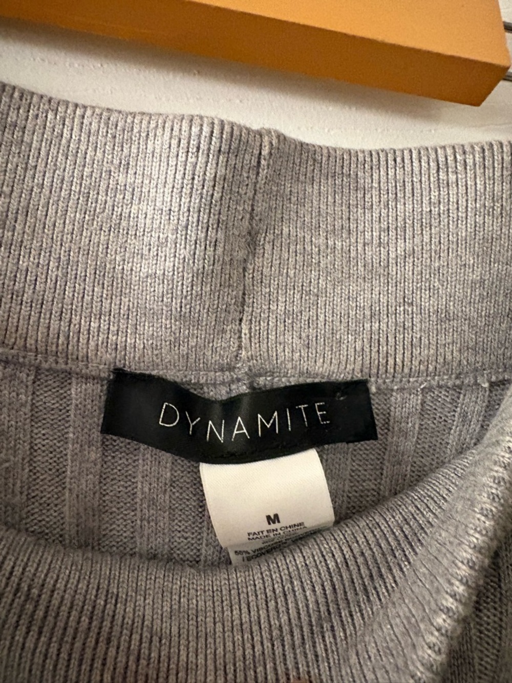Dynamite Light Gray Ribbed Knit Cardigan - Picture 8 of 8